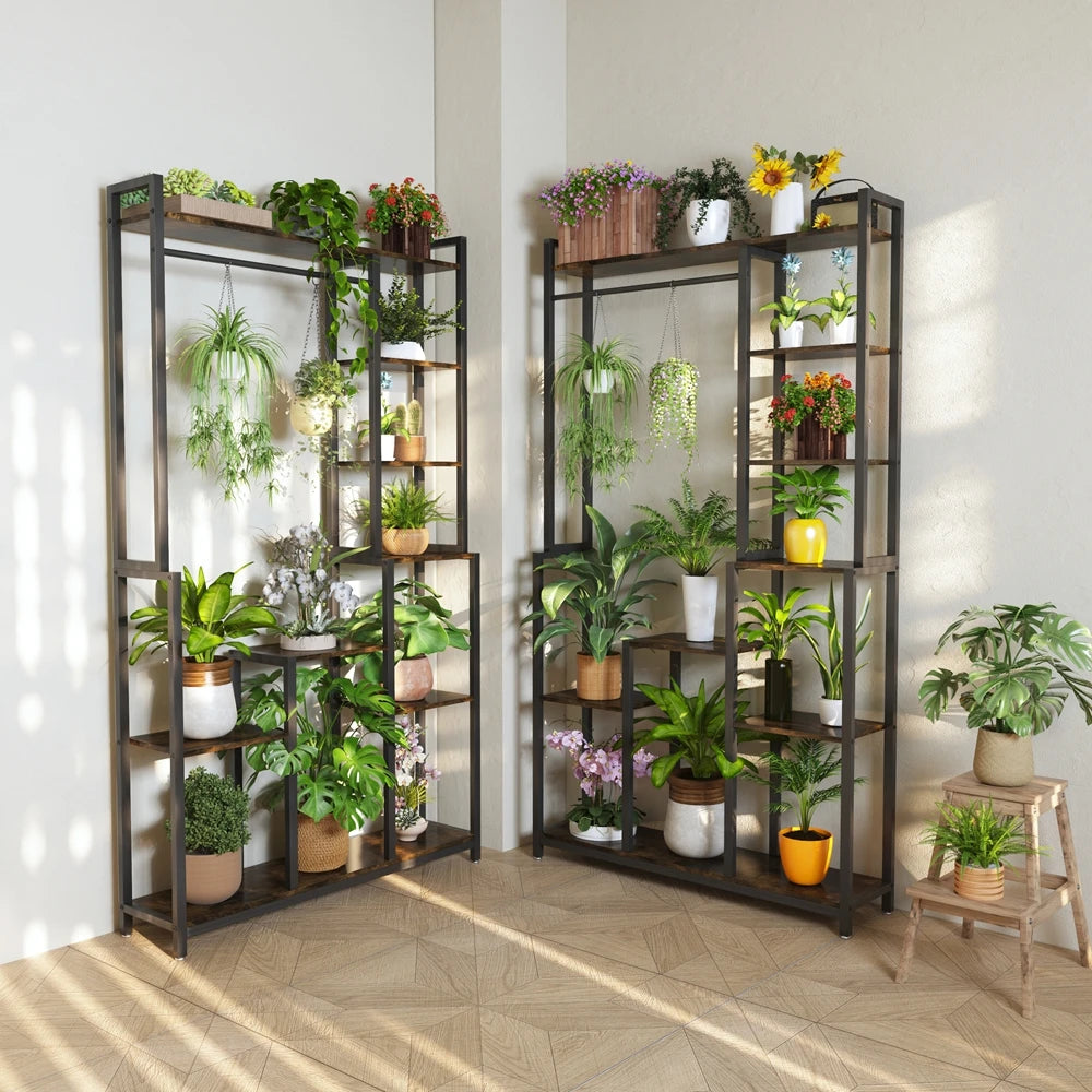 7 Tiered Tall Plant Stand Ladder Plant Rack Storage Shelf for Patio Garden Balcony