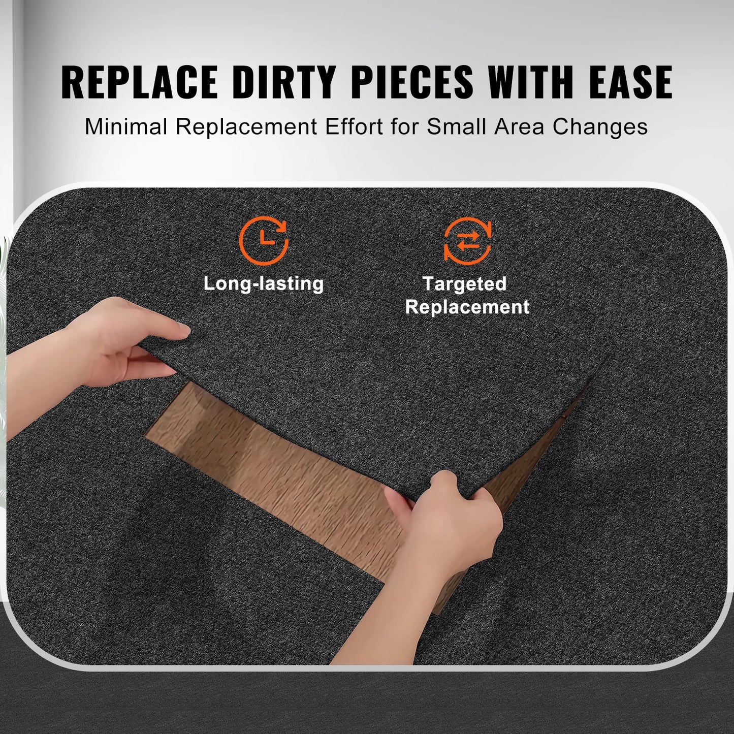 SucceBuy Carpet Tiles Peel & Stick Self Adhesive Carpet Floor Tile Soft Padded Carpet Tiles Bedroom Living Room Indoor Outdoor
