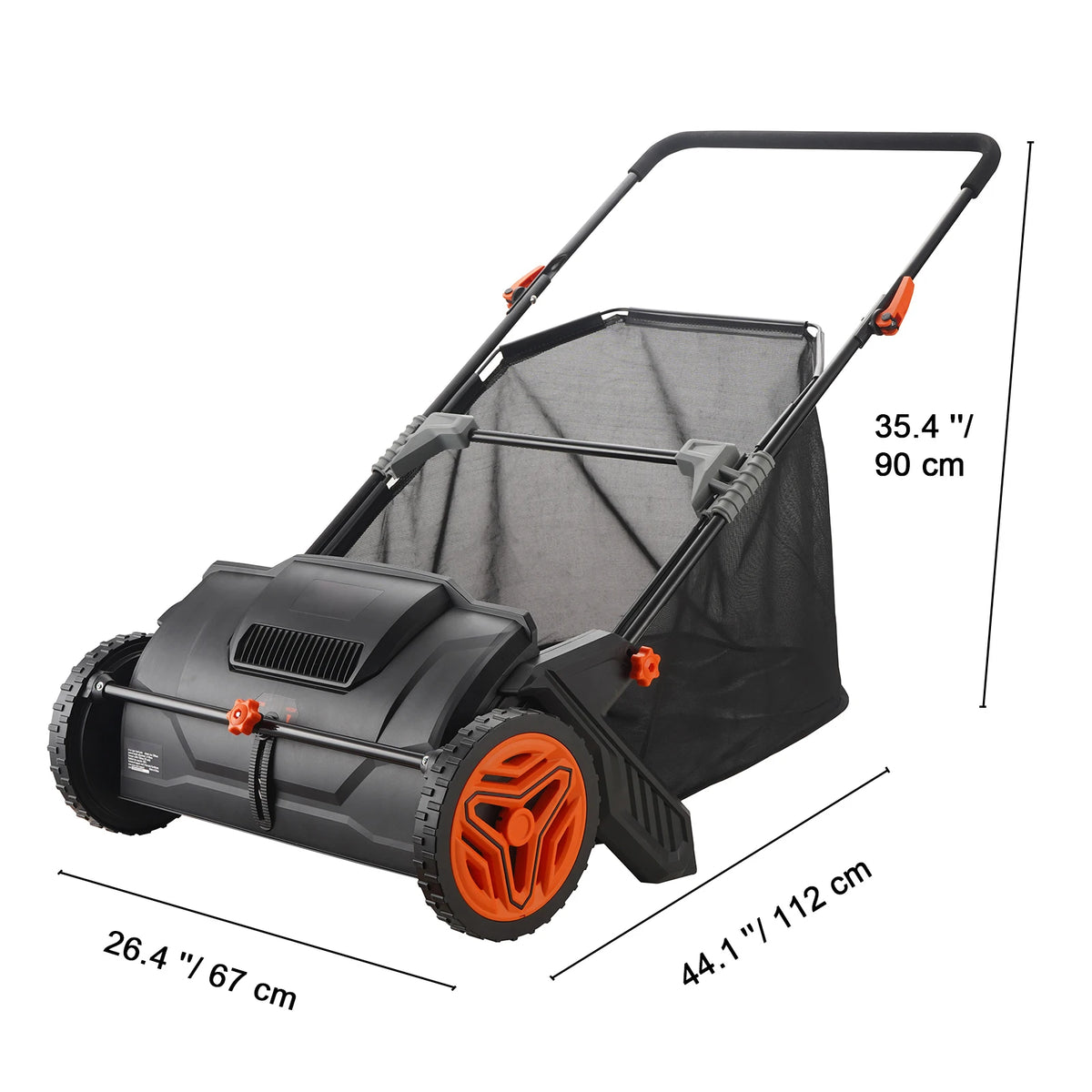 SucceBuy Heavy Duty Tow Behind Lawn Sweeper And Grass Collector