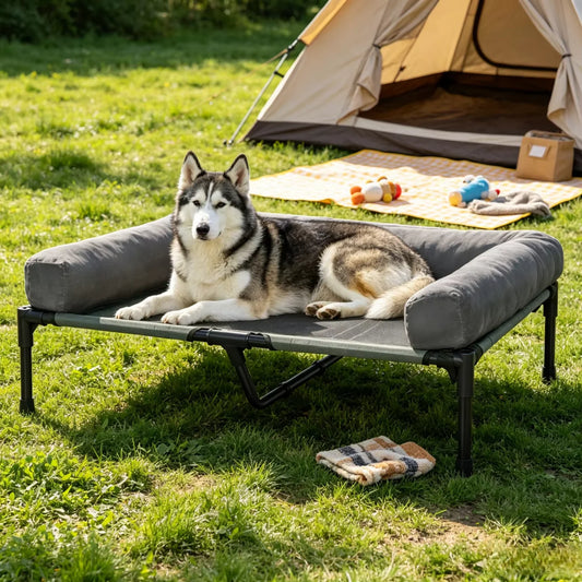 BINGOPAW Breathable Elevated Dog Bed Raised Mesh Pet Hammock Frame