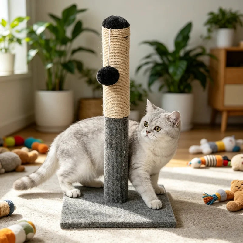Vertical Sisal Cat Scratcher, Wear-resistant & Scratch-resistant, Lint-free, Detachable Minimalist Cat Scratching Post