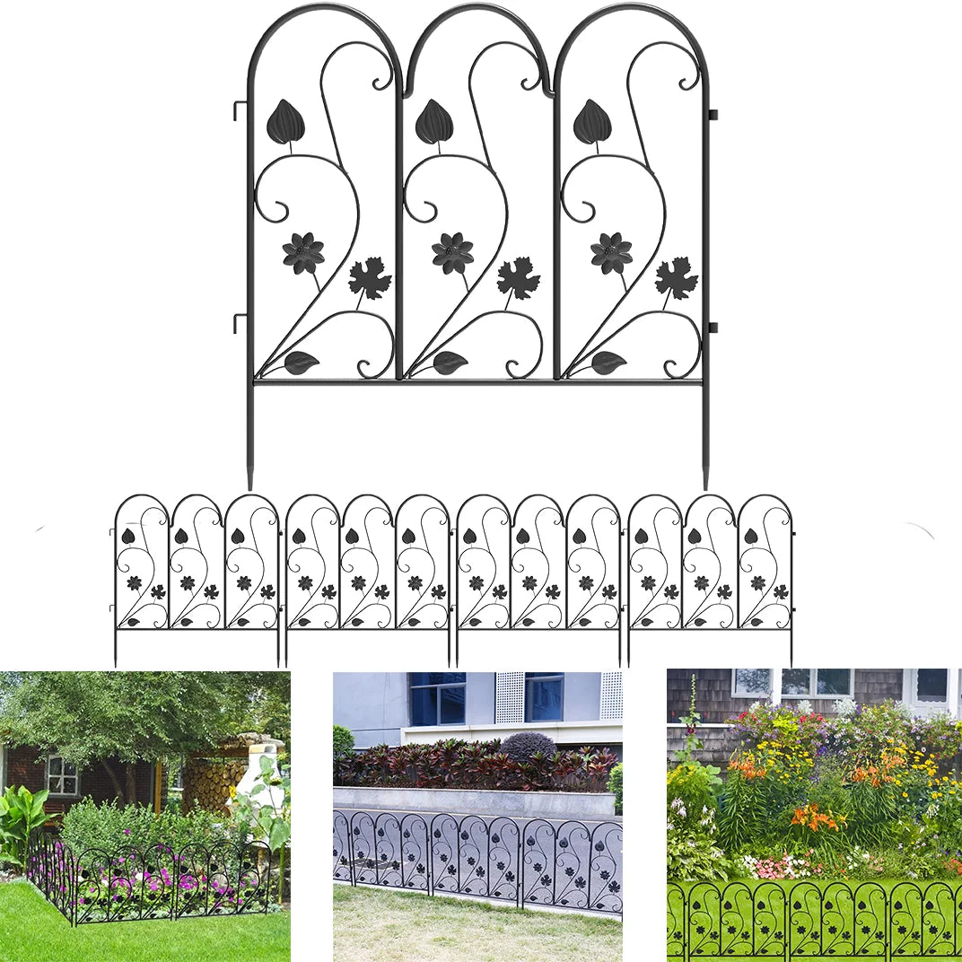 5PCS Decorative Garden Fence Outdoor Garden Balcony Patio Lawn Landscape Fences