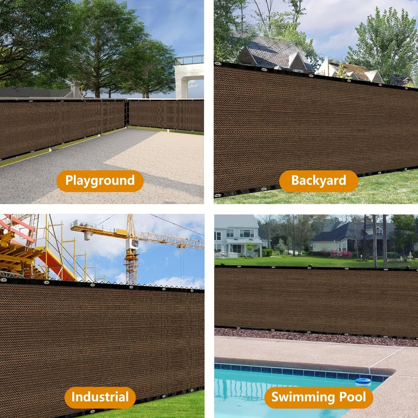 Plant Sunshade Nets, Outdoor Sunshade Nets, Sunshade Nets, High-Density Polyethylene Mesh with Copper Grommets, Uv-Resistant, Breathable and Light-Blocking, Suitable for Greenhouses, Lawns, Pavilions and Terraces