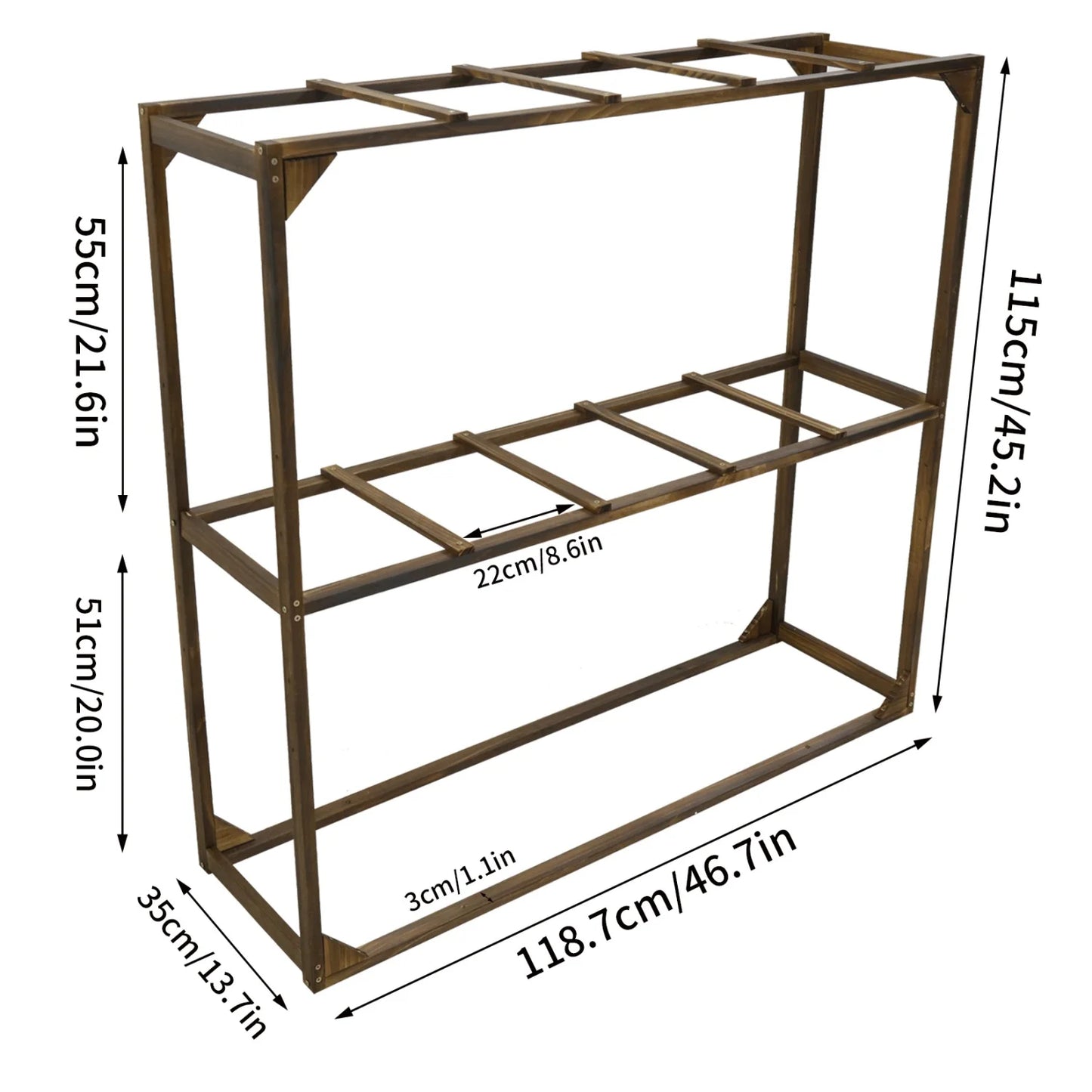 5 Slots Outdoor Wooden Tomato Cranberry Support Trellis Support Frame for for Vegetables Cranberry Cage
