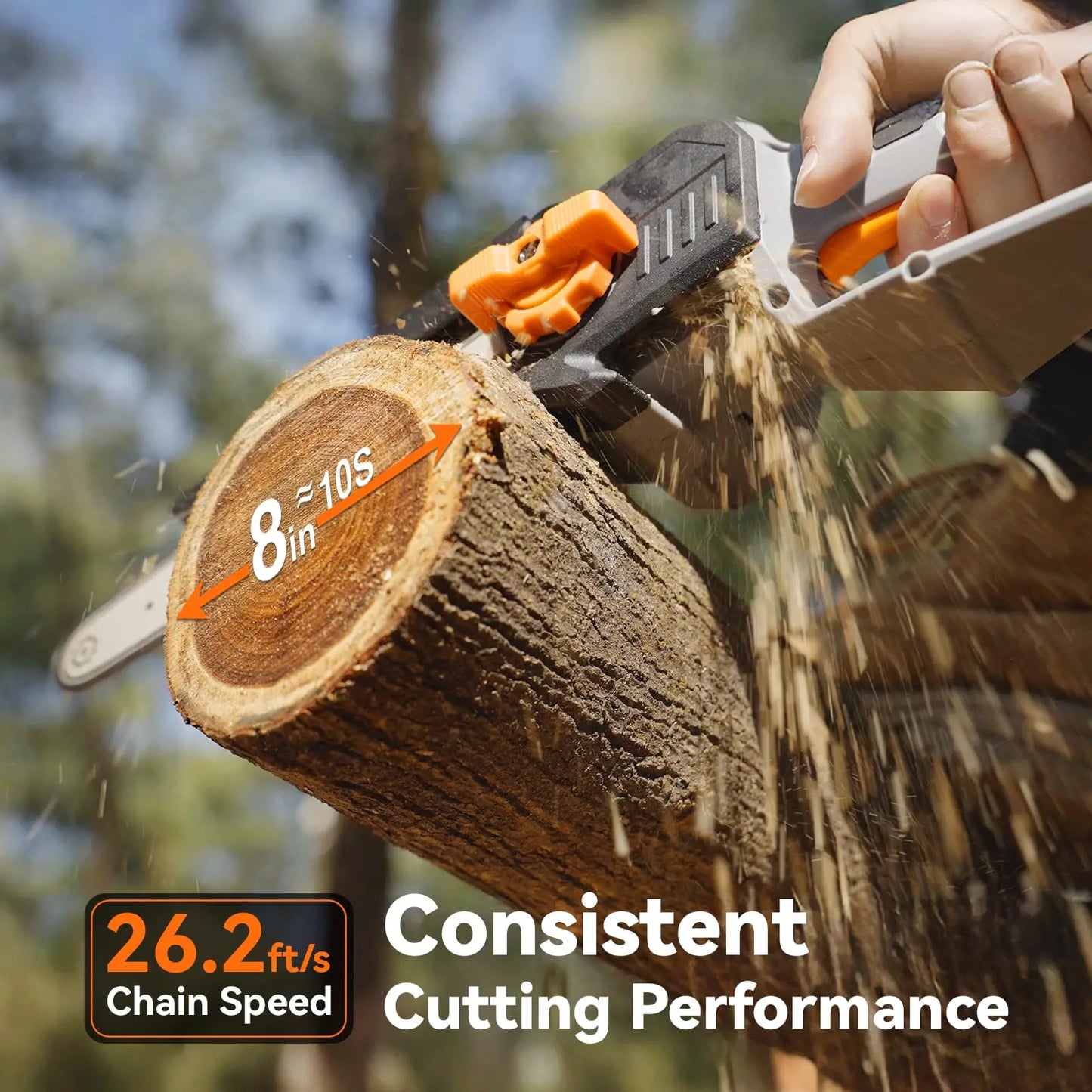 TaskStar 8" Extendable Pruning Saw Garden Tree Pruner Chainsaw Adjustable 15Ft 180° Rotatable Pole Saw With 2 4000mAh Batteries