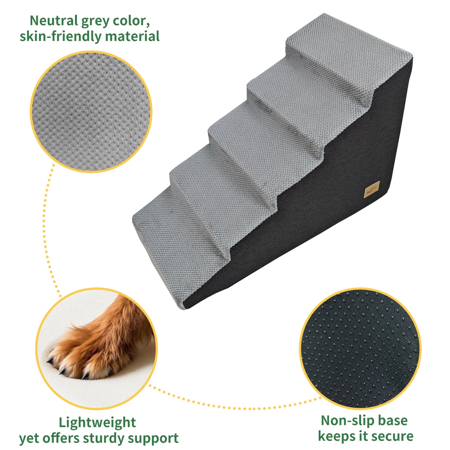 High Density Foam Pet Stairs Non Slip Washable Cover