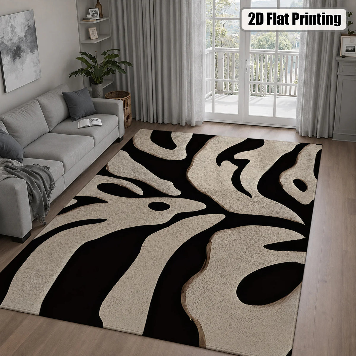 Machine Washable Velvet Area Rug With Non Slip Backing for Home