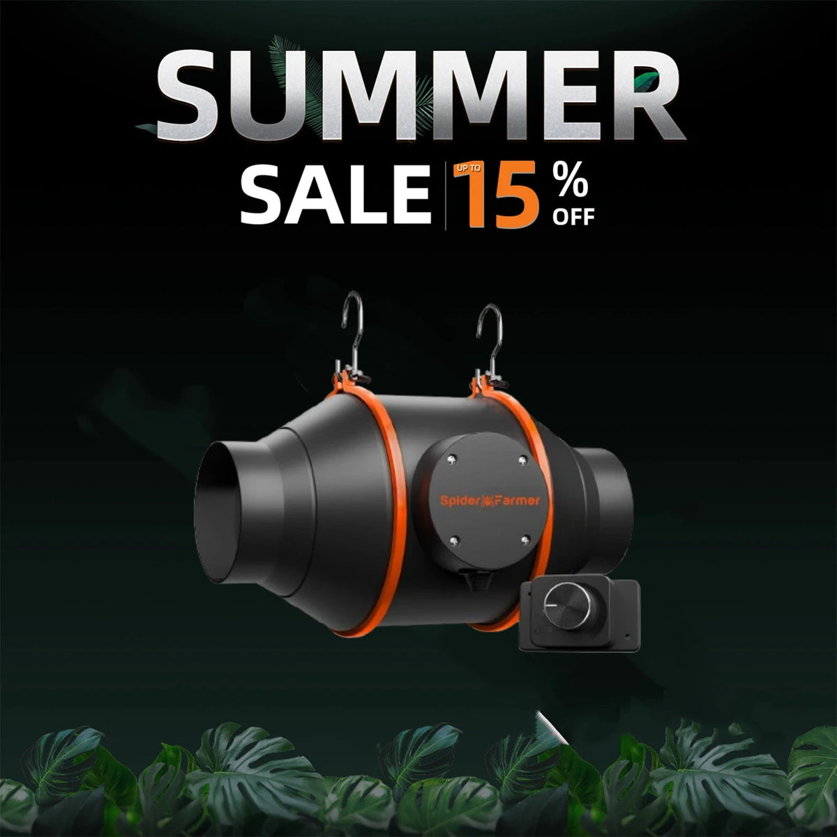 Spider Farmer 4'/6' Inline Fan With Speed Controller, RJ12 Port for Grow Tent Ventilation GGS Controller Compatible