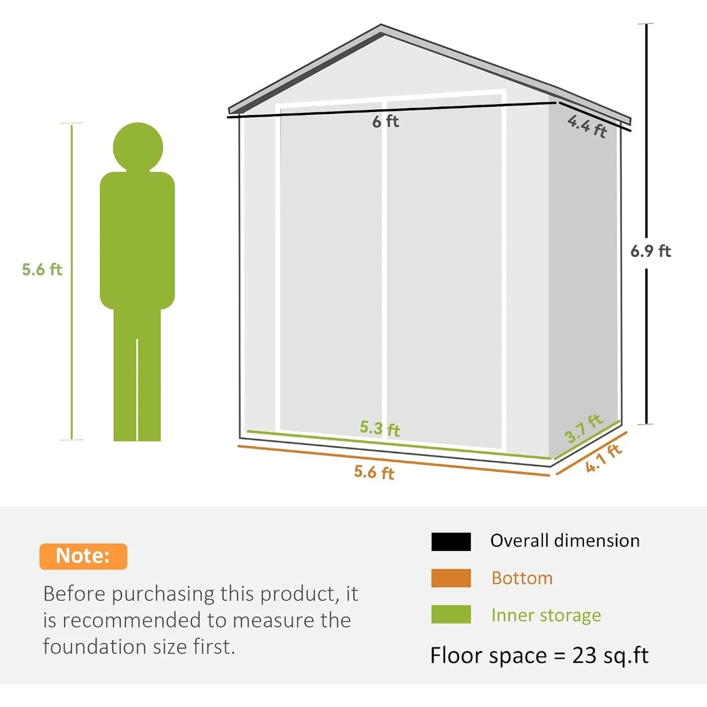 All Weather Waterproof Outdoor Storage Shed With Lockable Doors