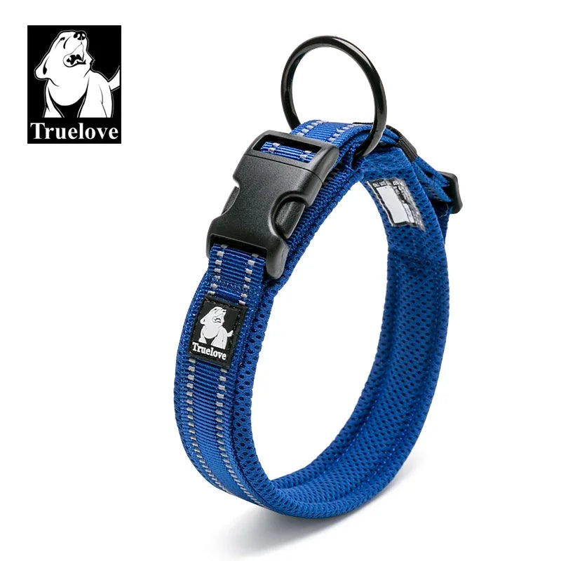 TrueLove Adjustable Padded Nylon Pet Collar With Reflective Strap