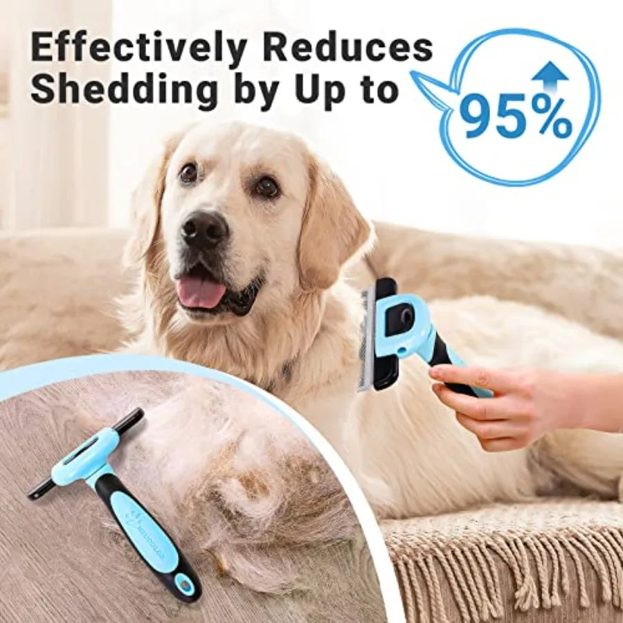 Pet Grooming Brush Deshedding Tool For Dogs Cats Stainless Steel