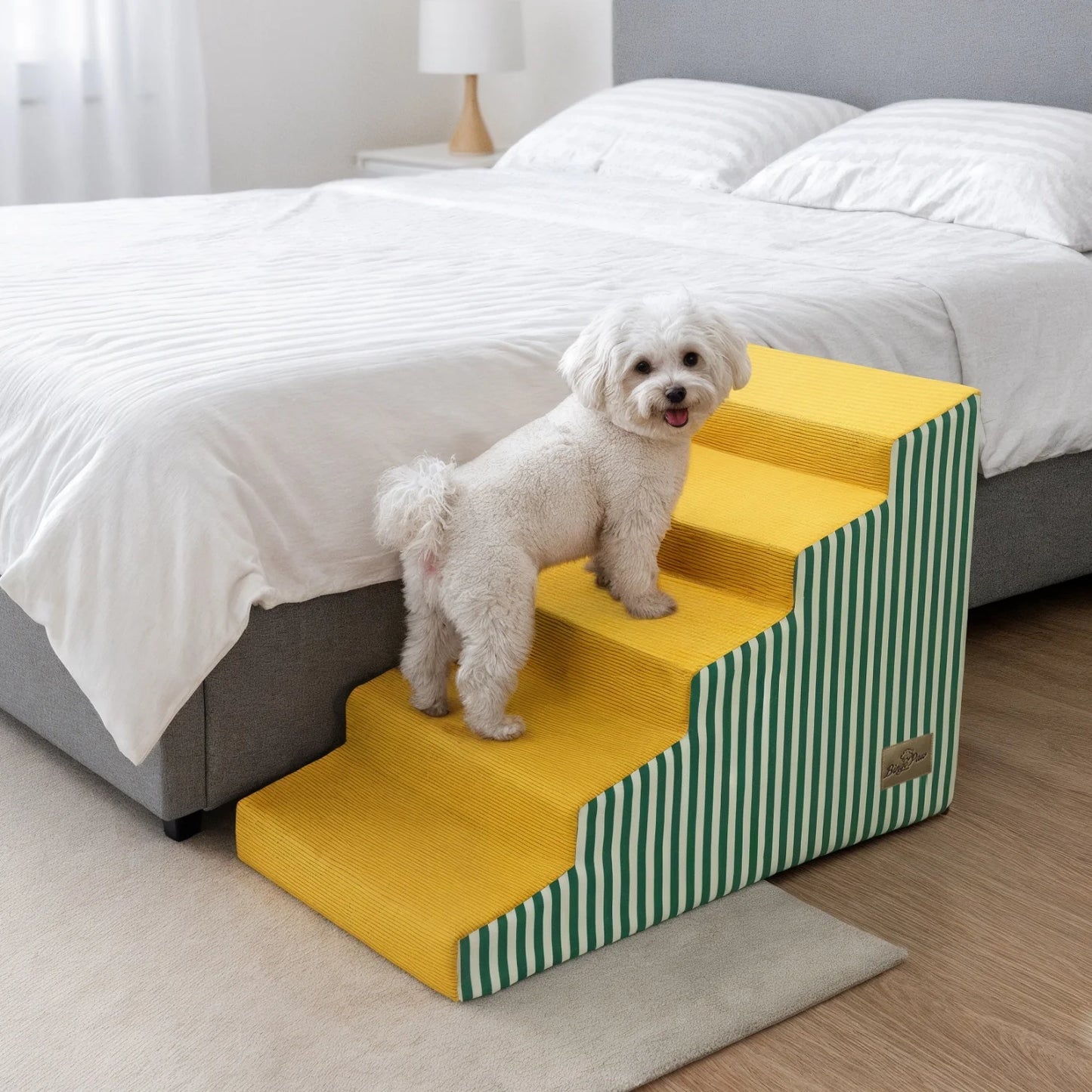 Premium High Density Foam Dog Steps With Washable Cover