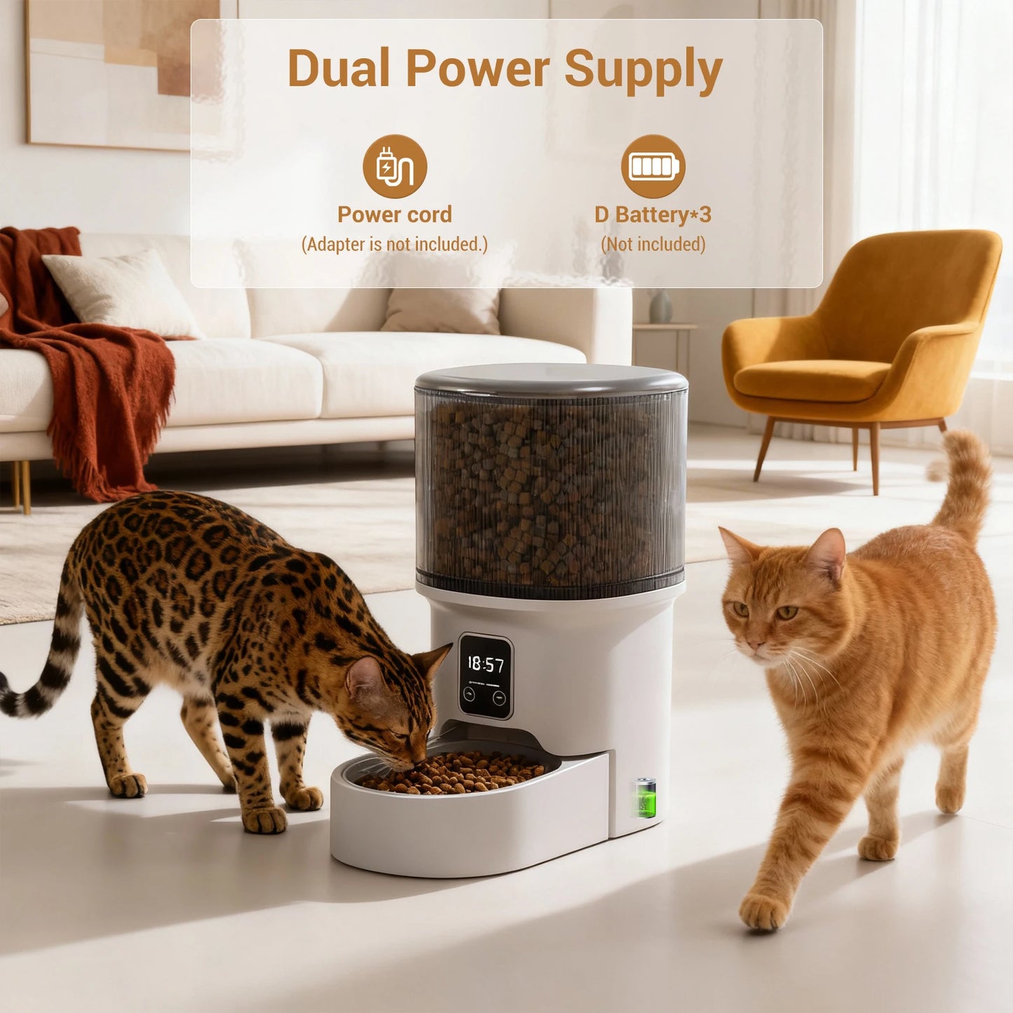 HiMISS Automatic Pet Feeder With Timer And Portion Control