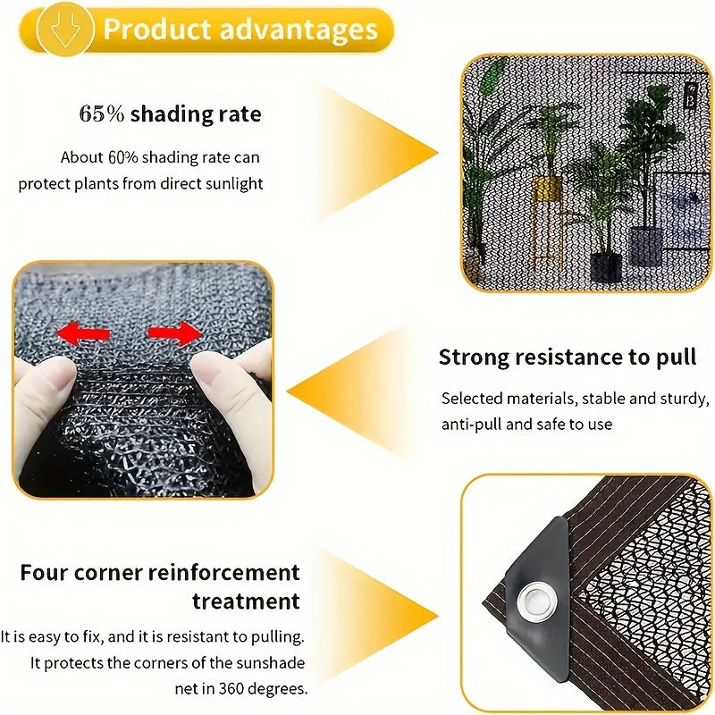 Outdoor Sunshade Nets, Privacy Fence Screens, and Shaded Outdoor Patios Made of High-Density Polyethylene with Tough Uv-Resistant Mesh Holes, Suitable for Courtyard Use.