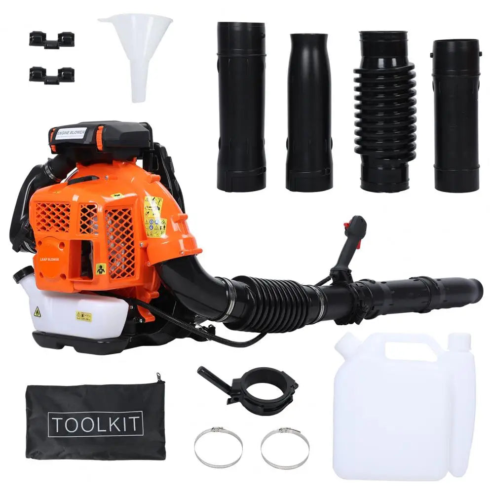 80CC Backpack Gas Leaf Blower, 900 CFM Gas Powered Snow Blowers Powerful Clearing Tools  for Lawn Care Yard Dust Debris