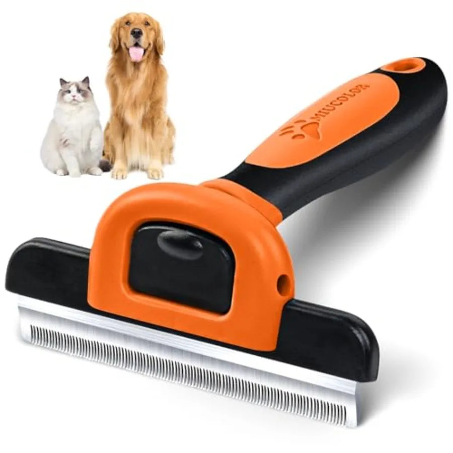 Pet Grooming Brush Deshedding Tool For Dogs Cats Stainless Steel