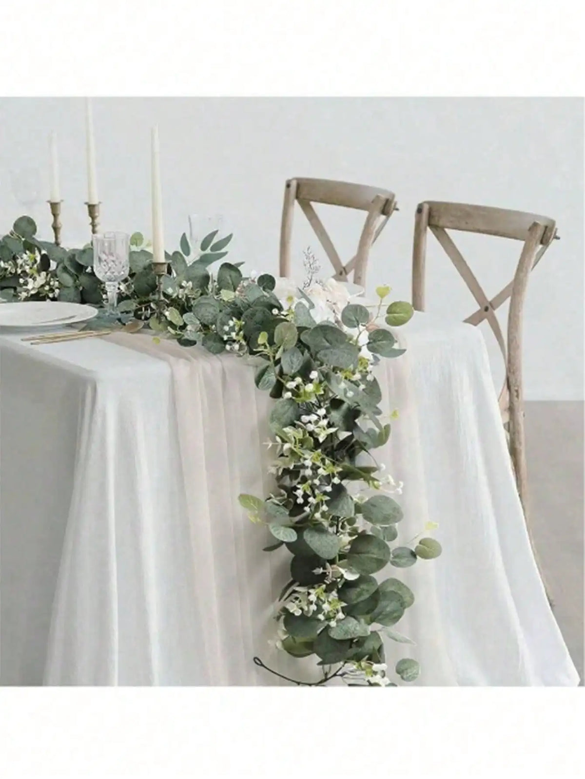 1/3/4/5/6/7/8/9pcs 180cm Eucalyptus Vine Decoration, Made Of Nylon Material, Suitable For Birthday Party, Room, Yard, Living Room, Baptism, Background Decoration, Home Decor, Artificial Plant, Autumn Decoration, Room, Tableto