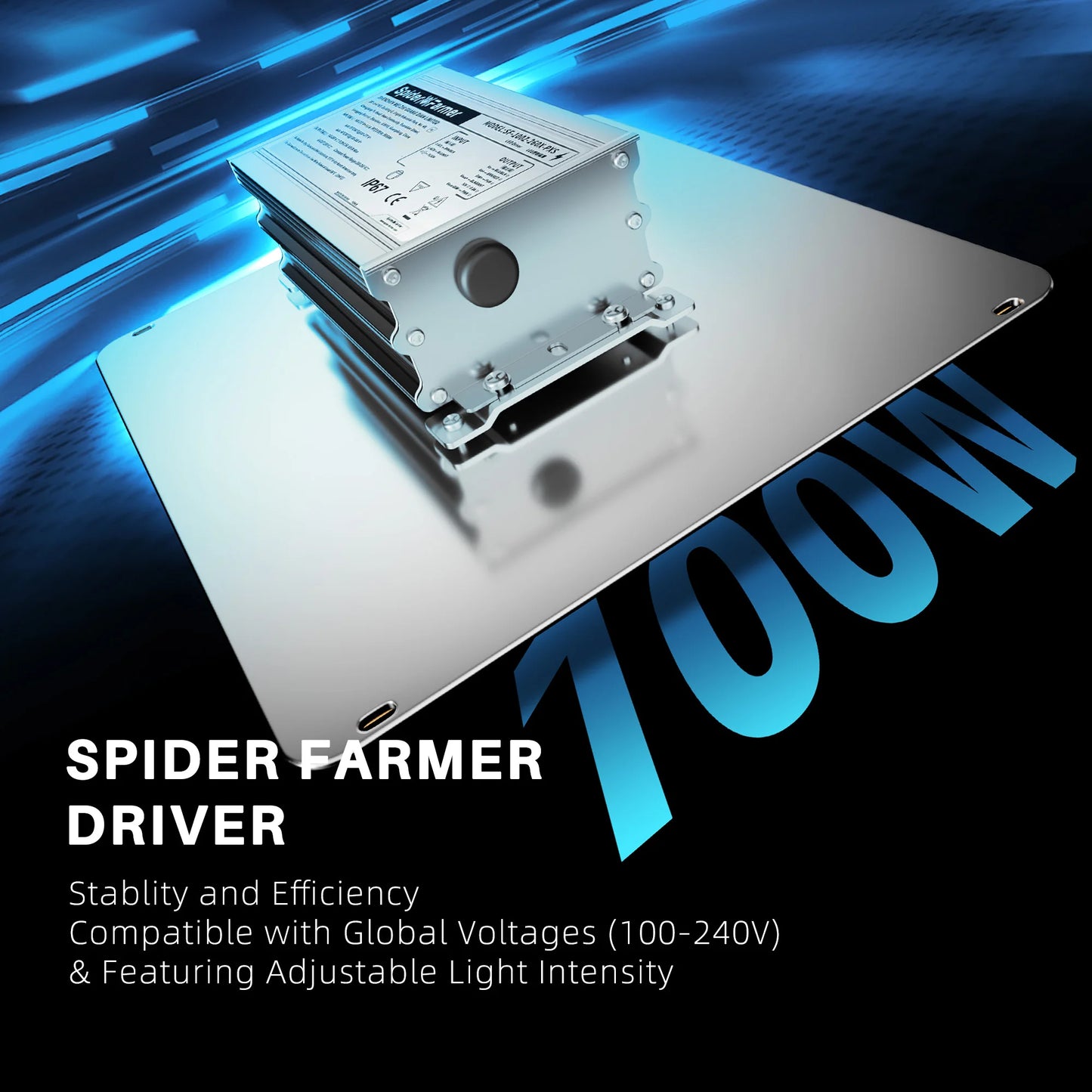 Spider Farmer Dimmable SF1000D LED Grow Light Full Spectrum 100W Lamp for Greenhouse Seedling Veg Flower Plants Seedling
