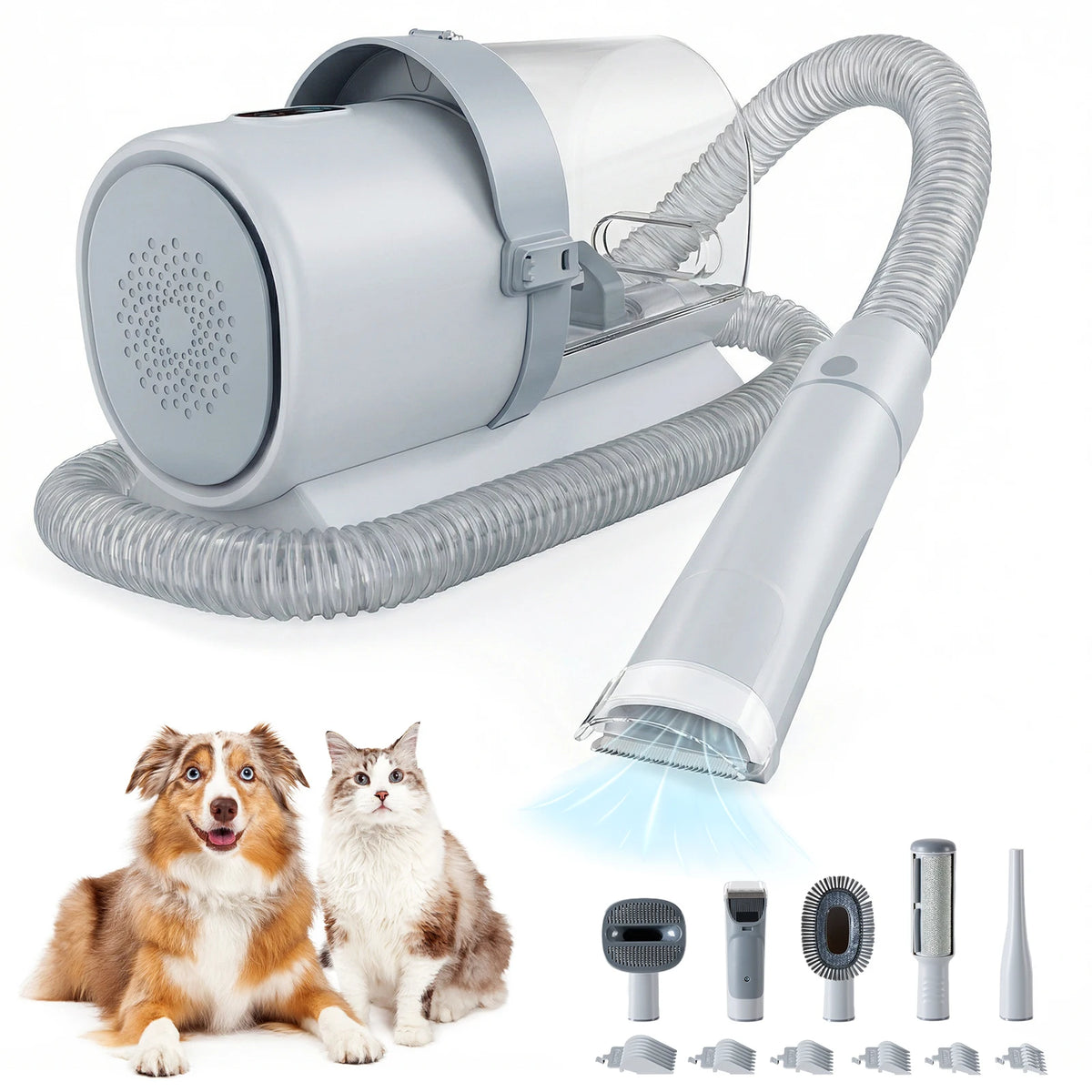 Sweetcrispy Low Noise Pet Grooming Vacuum For Dogs And Cats