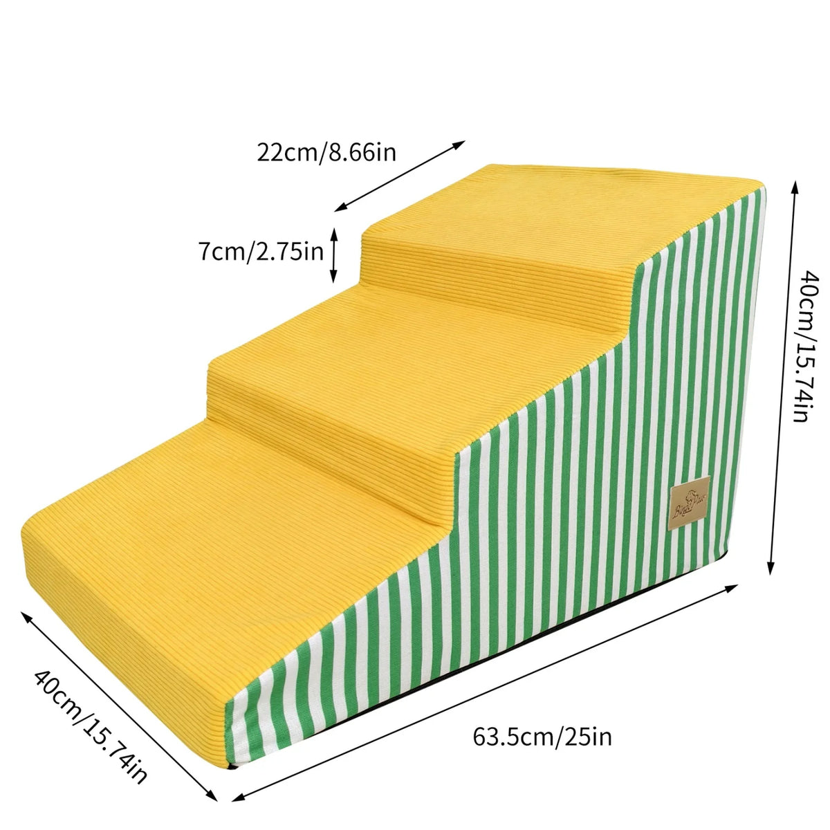 Premium High Density Foam Dog Steps With Washable Cover