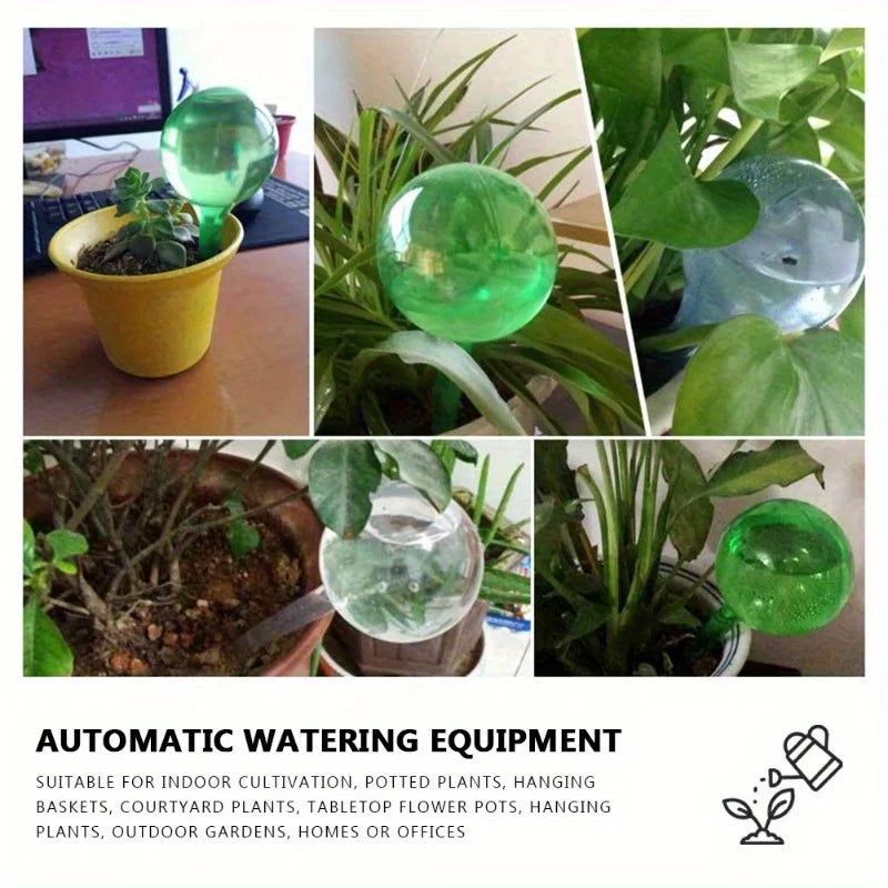 10PCS Clear Plant Watering Globes Automatic Drip Irrigation System Garden Indoor Outdoor Plant Watering Balls Devices Supplies