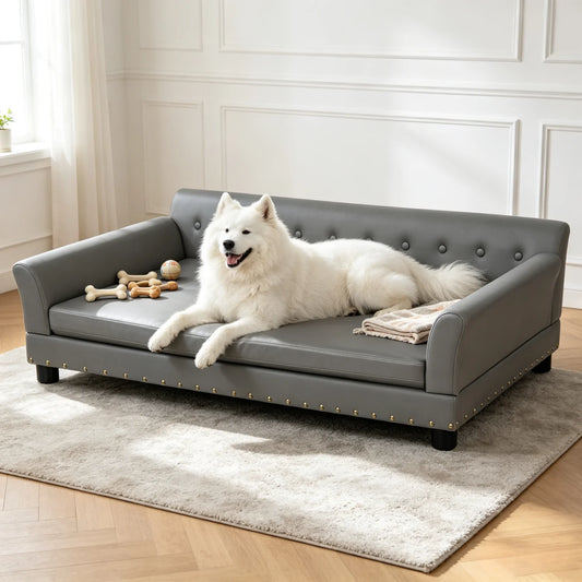 Bingopaw Waterproof Dog Sofa With Removable Microfiber Cushion