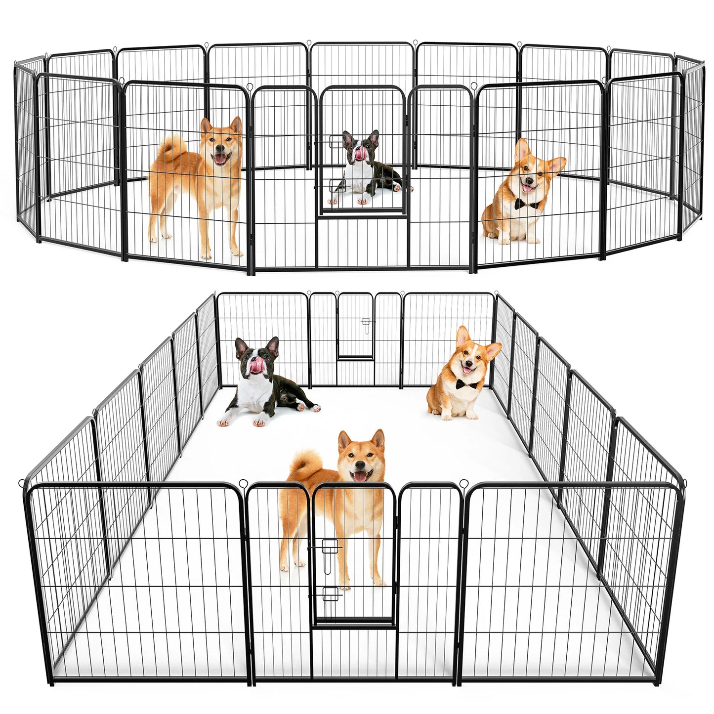 JHK Sturdy Metal Dog Playpen For Indoor And Outdoor Use