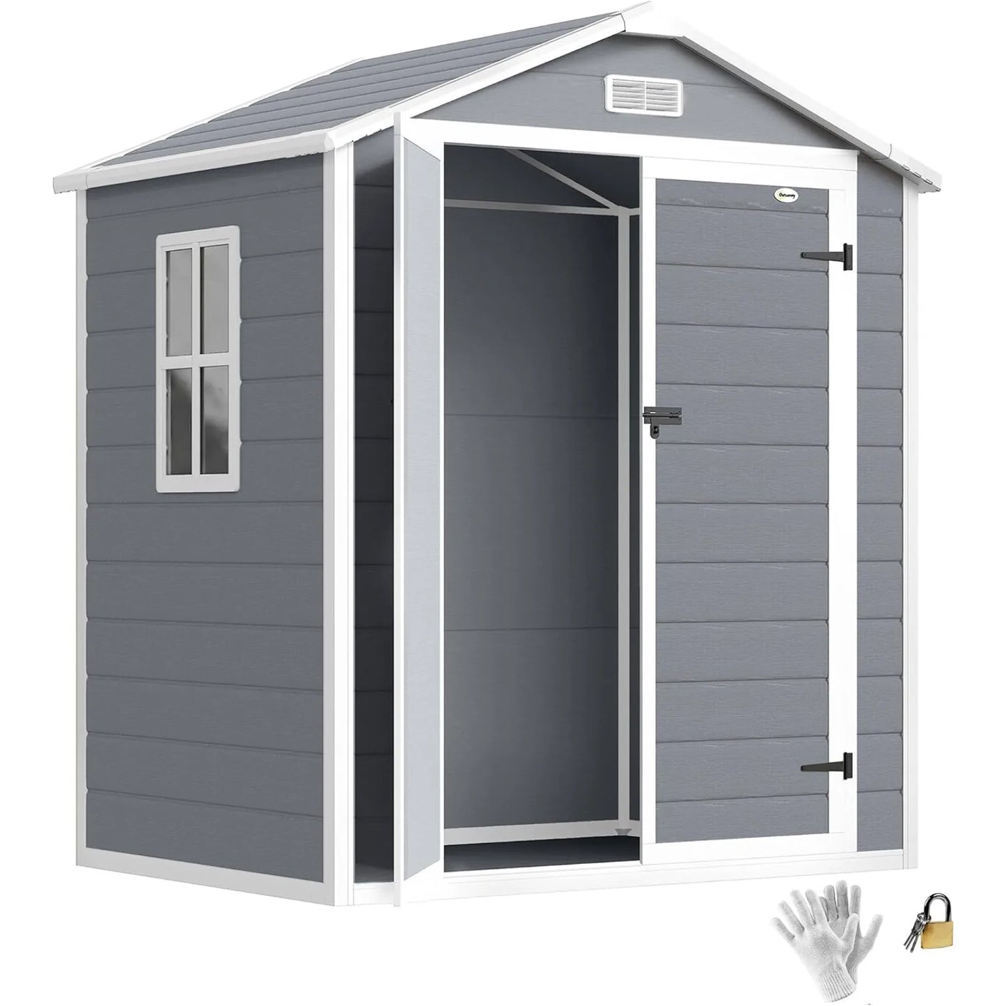 All Weather Waterproof Outdoor Storage Shed With Lockable Doors