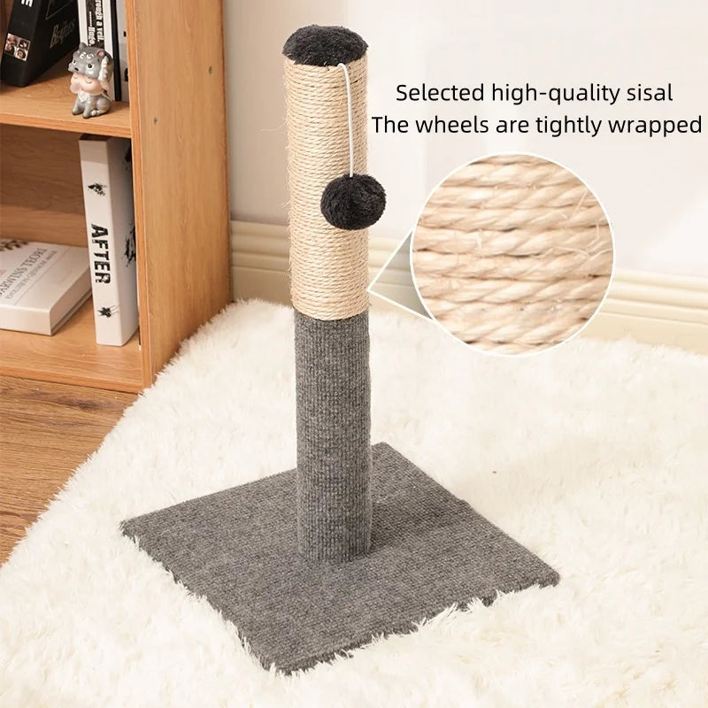 Vertical Sisal Cat Scratcher, Wear-resistant & Scratch-resistant, Lint-free, Detachable Minimalist Cat Scratching Post