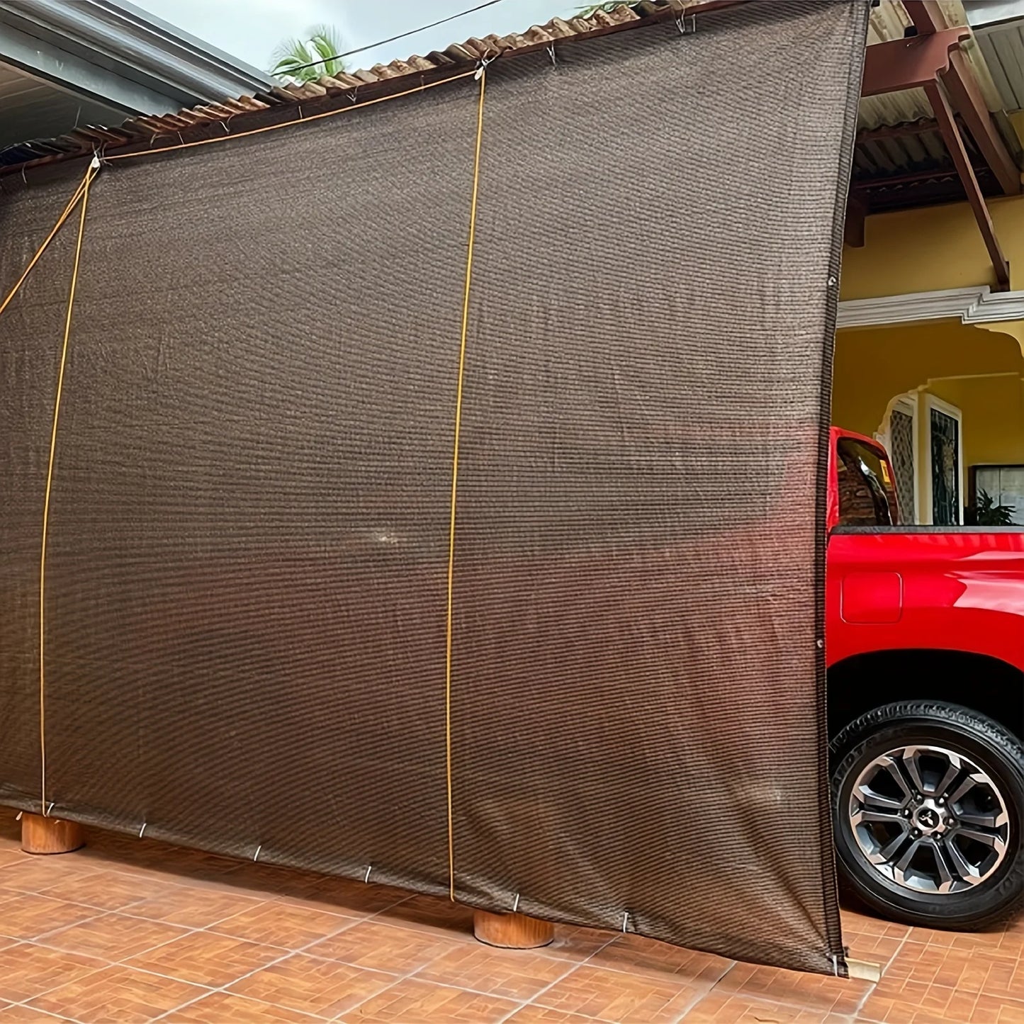 Shade Outdoor Patio Privacy Fence Screen, Outdoor Gap Shade Net with Copper Buttons, High-Density Breathable Woven Polyethylene Fabric, Uv Protection, Multiple Sizes Available for Gardens, Yards, Lawns, and Dog Houses