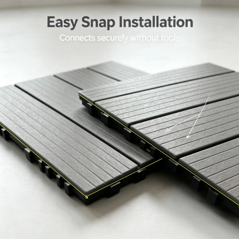 Anti Slip Interlocking Plastic Floor Tiles for Indoor Outdoor Use