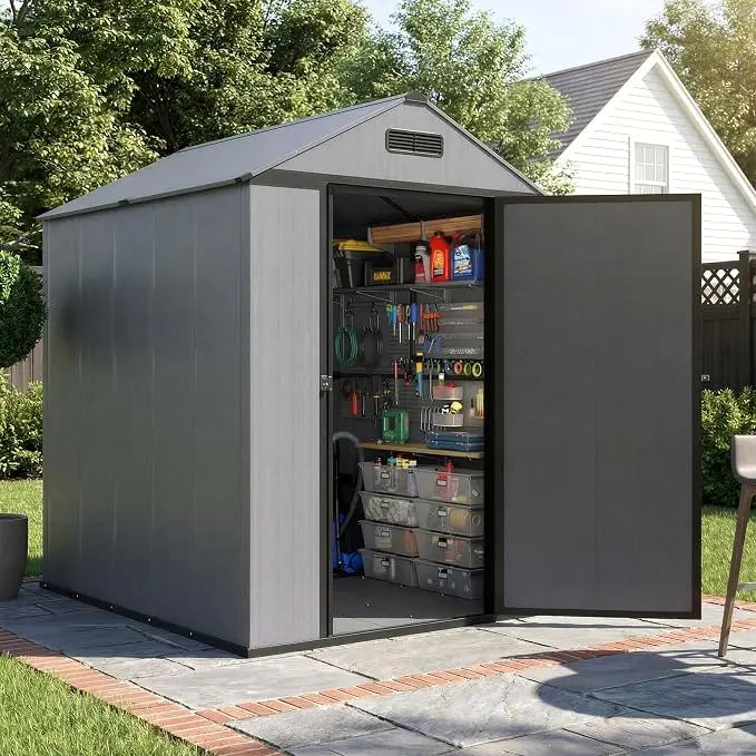 All Weather Resin Tool Shed With Vented Roof And Floor